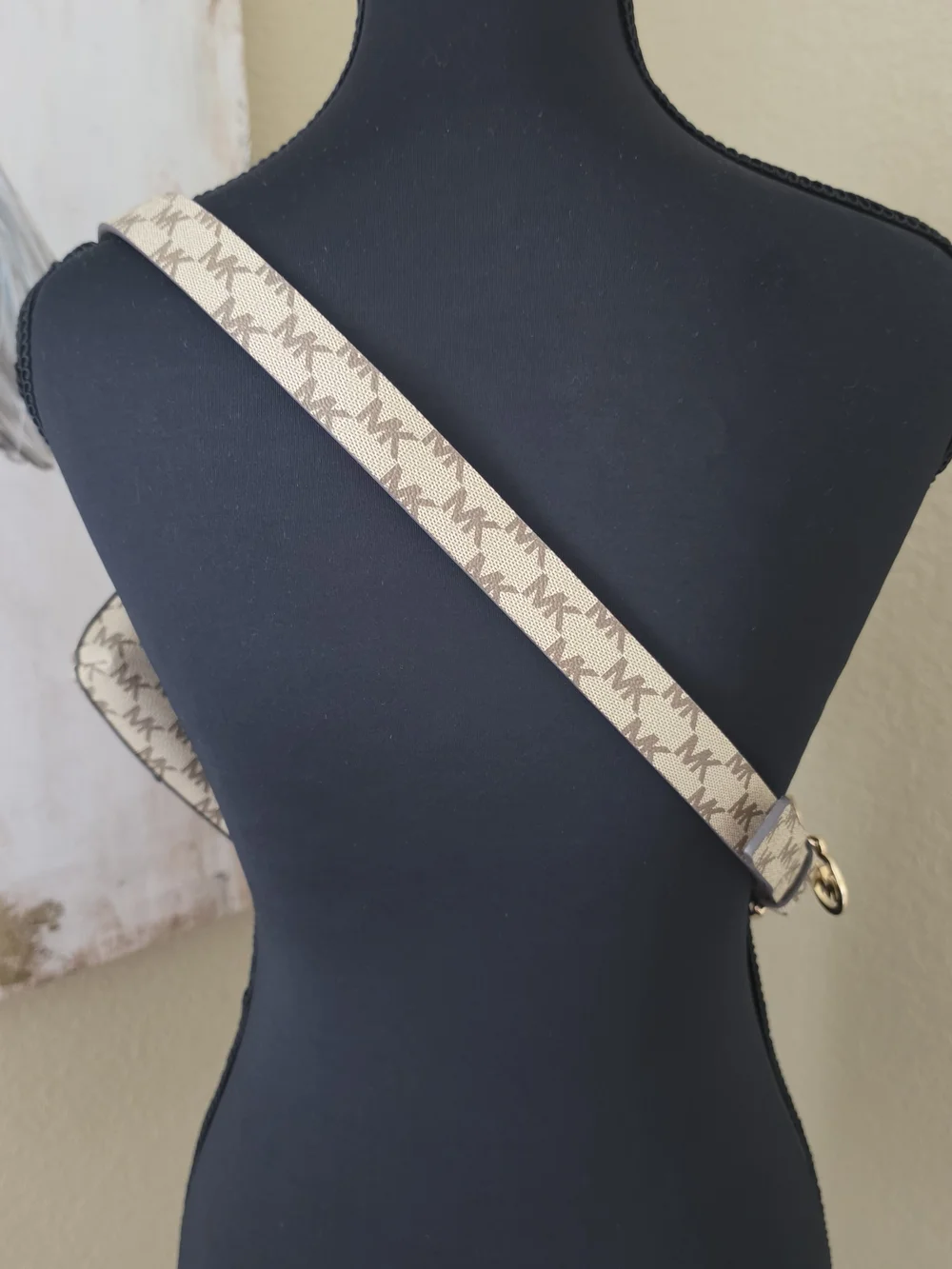 Michael Kors Beige and Pink Patterned Crossbody Bag Or Fanny Pack.